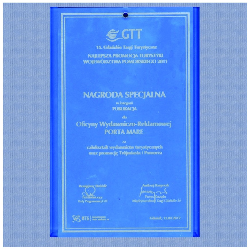 Nagroda specjalna „za całokształt wydawnictw turystycznych oraz promocję Trójmiasta i Pomorza”