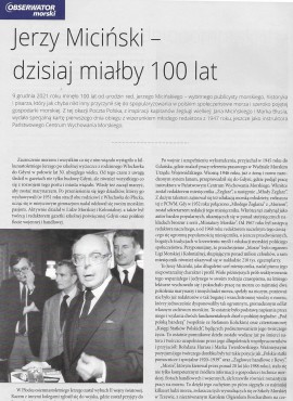 Jerzy Miciński - dzisiaj miałby 100 Lat